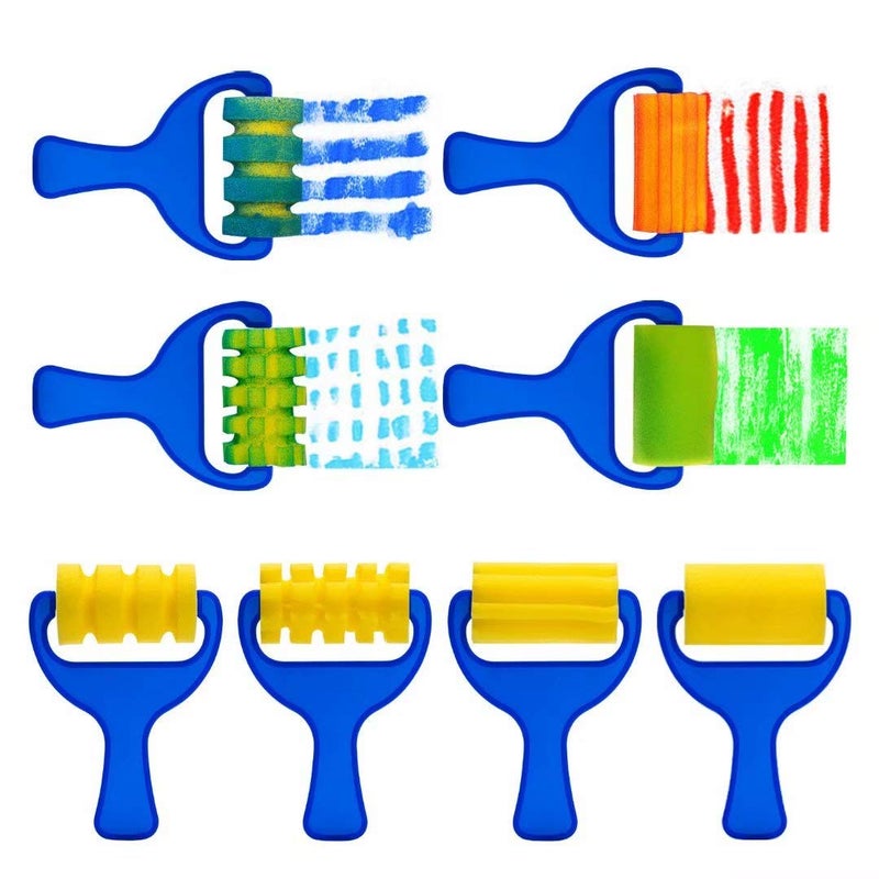 TORINALITAL 53Pcs Kids Paint Sponges & Brushes Set - Washable Sponge Painting Tools with 26 Alphabets - Image 3